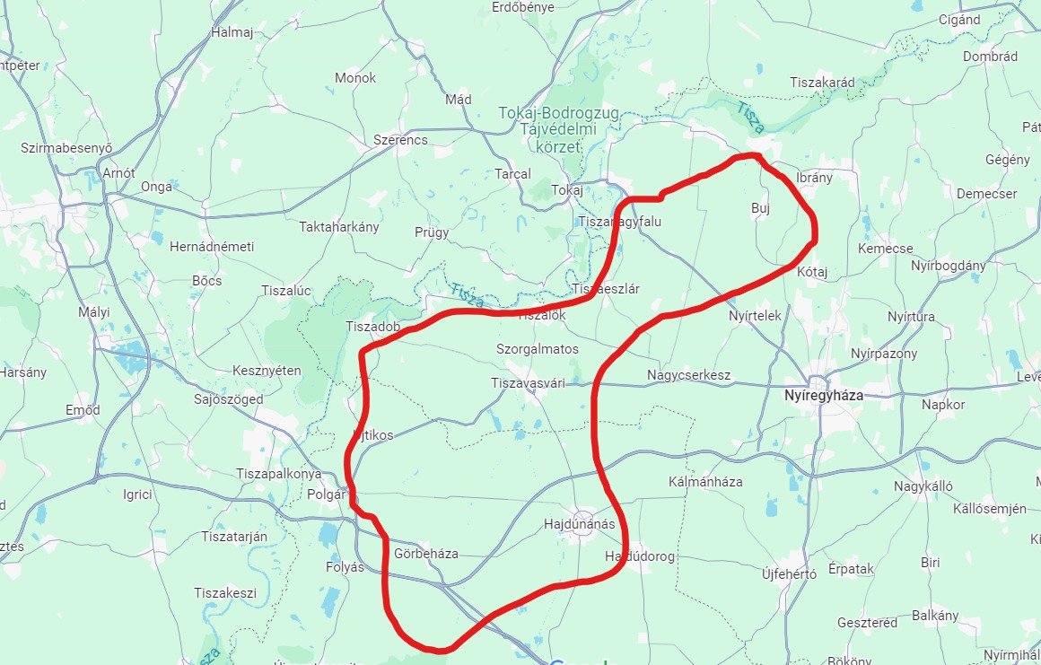 Szalakóta térkép